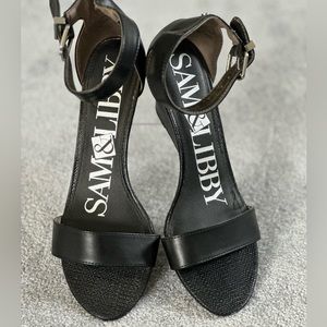 Sam & Libby black wedge sandals 8.5